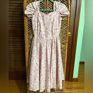 Floral Pink Vintage Dress